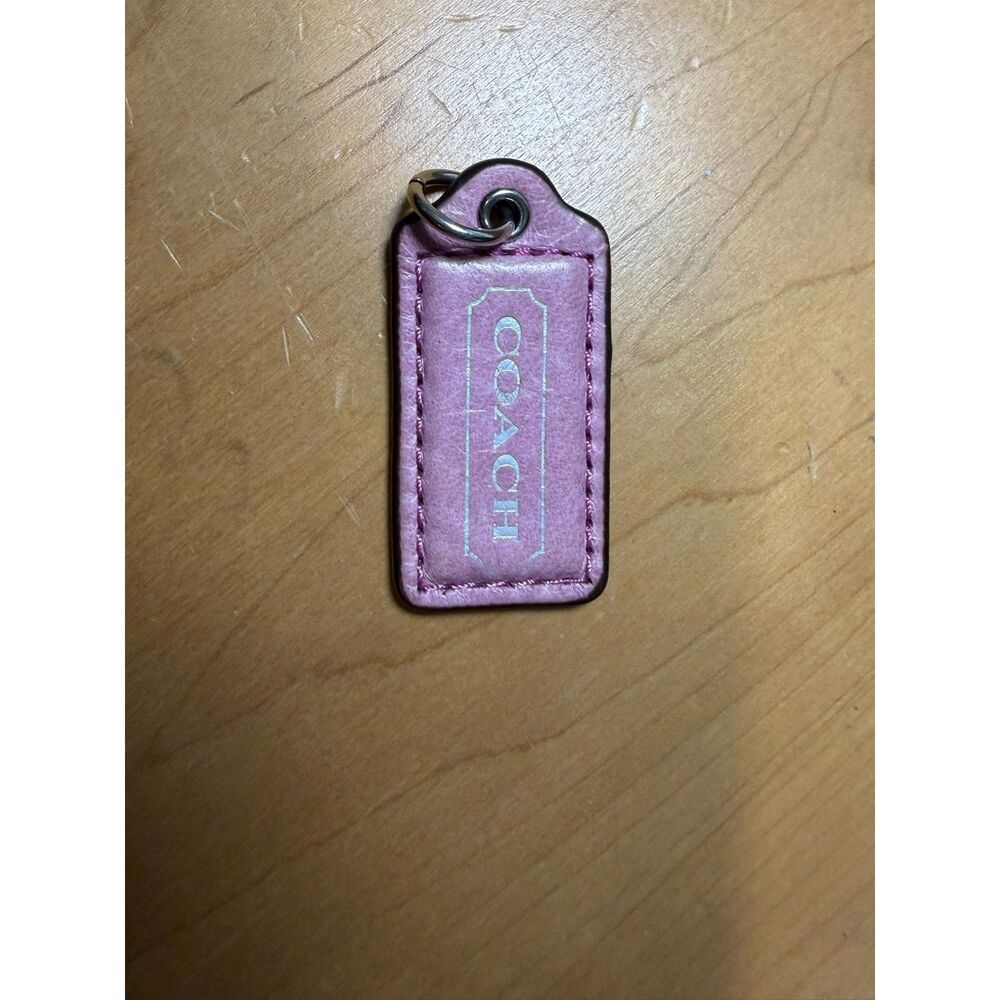 Coach Metallic Lilac Pink Leather Hangtag EUC